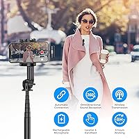 Vista 5 de Moman Micrófono Lavalier inalámbrico para iPhone, micrófono con clip para grabación de video, entrevista, podcast, vlog, YouTube, micrófono