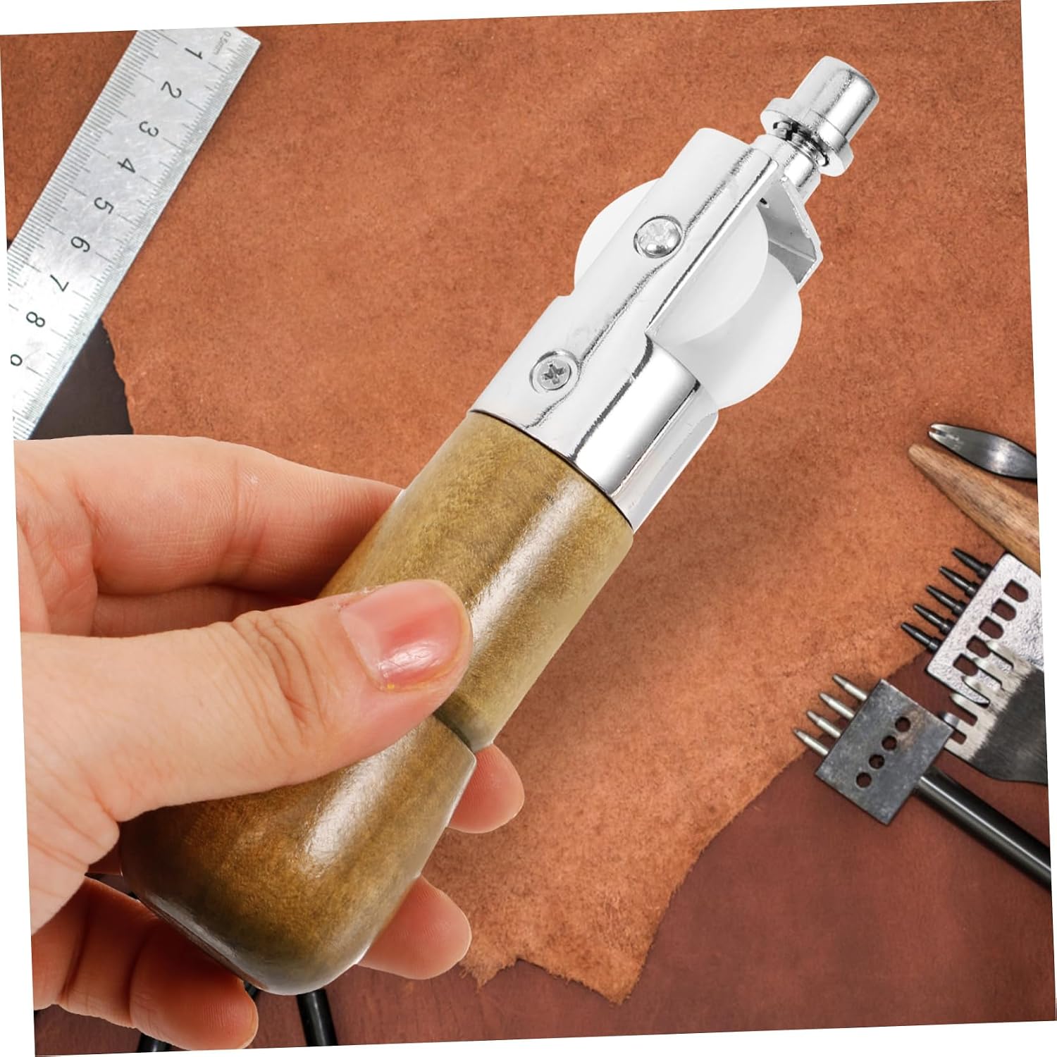 Gadpiparty Leather Craft Kit DIY Tool of Hand Sewing Needles Awl for Leather Repair Bag Crafts