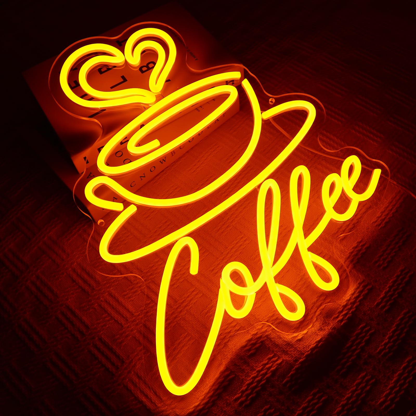 Insegna Neon LED Caffè - Insegna Luminosa da Parete con USB - Decorazione Neon per Bar, Caffetteria, Casa, Cucina, Ristorante, Club, Negozio, Feste Commerciali