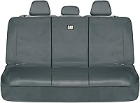 Vista 11 de CAT Flexfit™ Funda de asiento trasero negra para automóvil, SUV y camión - Material de lona duradero Fundas de asiento trasero de coche 60/40