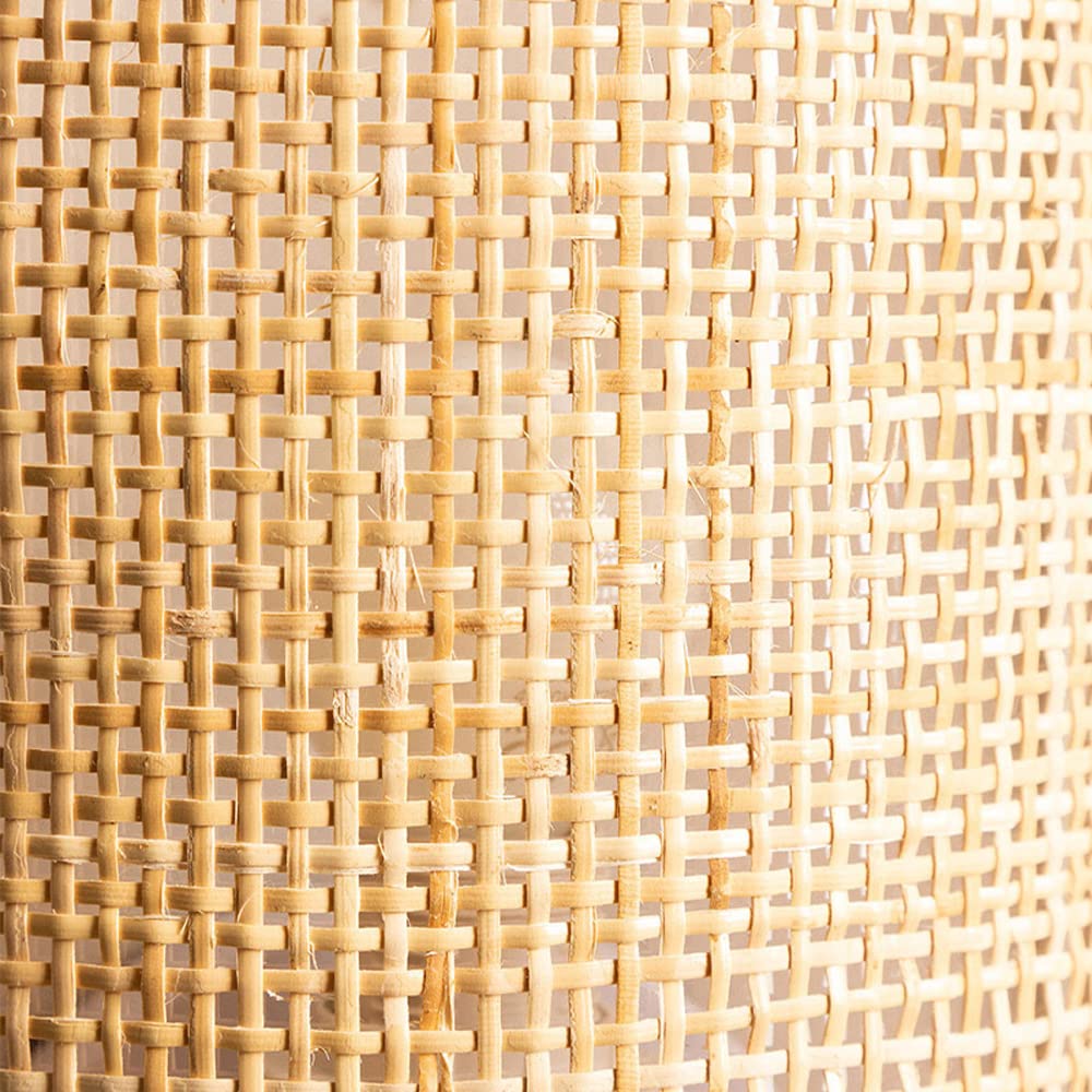 Applique Murale, Applique Murale Intérieure, Veilleuse, Applique Murale Rétro Minimaliste de Style Japonais, Applique Murale En Bambou Naturel Classique Et Rotin Tissé Pour Salon, Chambre, Coul