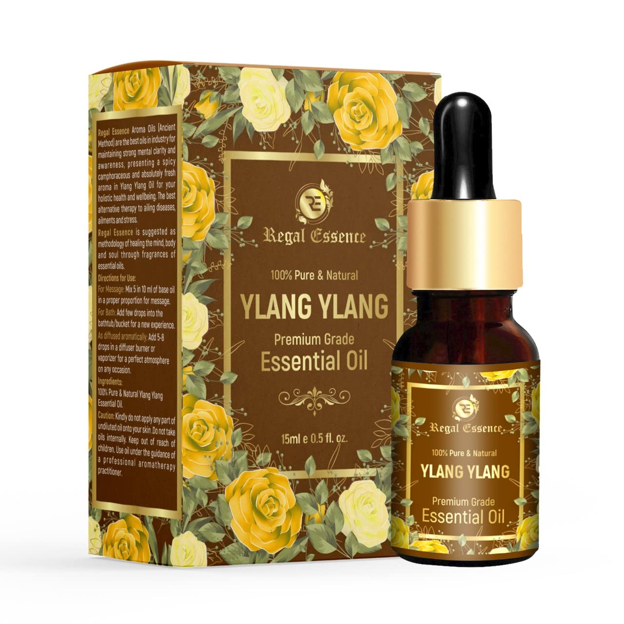 Regal Essence Ylang Ylang Essential Oil | Helps In Boost Immunity | Pure, Organic, Natural & Therapeutic Grade Oil | Healthy Hair, Face, Skin, Scalp, Control Acne Etc | Cananga Odorata |15Ml (B0BKSM9867) Amazon Price History, Amazon Price Tracker