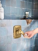 Vista 8 de Moen Voss Brushed Gold Posi-Temp Posi-Temp Pressure Balancing Shower Trim Featuring Showerhead and Shower Lever Handle, Valve Required, T2692BG