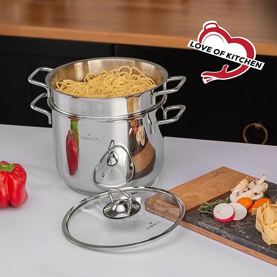 Karaca Mutfaksever İndüksiyon Tabanlı Çelik Spagetti Tenceresi
