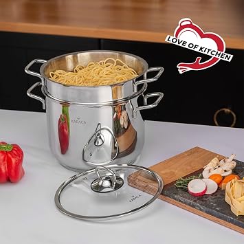 Karaca Mutfaksever İndüksiyon Tabanlı Çelik Spagetti Tenceresi