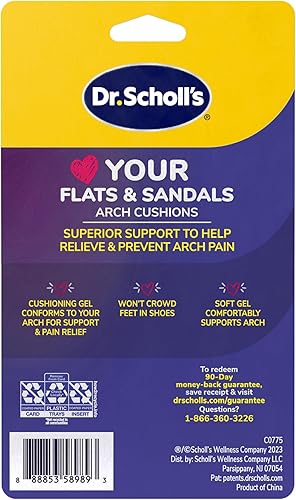 Miniatura 9 de Dr. Scholl's Love Your Flat & SANDALS - Cojines de arco para mujer, talla 6-10, 3 pares