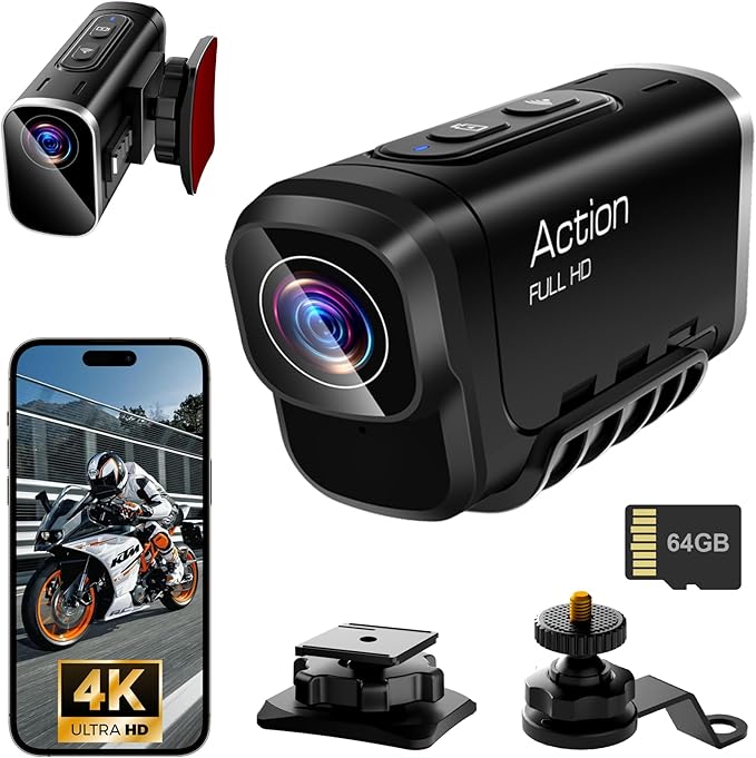 SecuraLen 4K WiFi Action Camera with Dual Lens and Stabilization