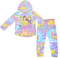 Vista 1 de Disney Princess - Conjunto de 2 piezas con capucha y pantalones para niñas pequeñas y grandes
