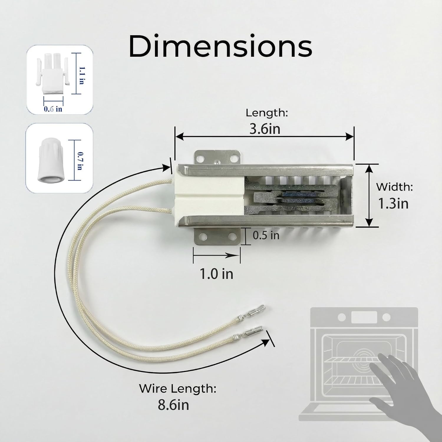 Upgraded DG94-00520A Gas Oven Stove Hot Surface Igniter Assembly Compatible with NX58H5600SS/NX58H9500WS Replaces 2692271/AP5577941/WB13K21 Igniter