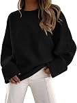 PRETTYGARDEN Women's Fall Oversized Sweaters Casual Crewneck Pullover Long Sleeve Fuzzy Chunky Knit Tops Blouse
