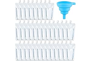 Patelai Reusable Squeeze Pouches for Outdoor Travel (150 x 8 oz Capacity)