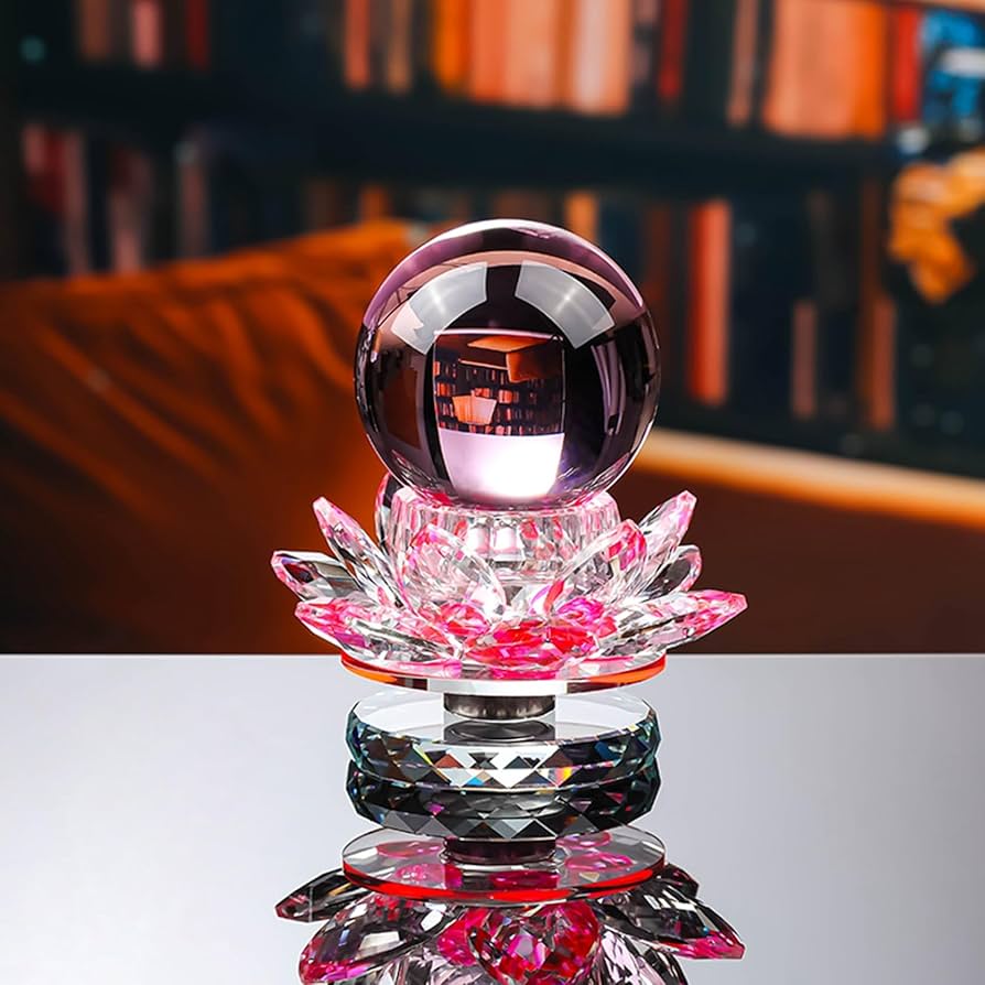 Z215-2 大特価★アイリスクォーツ虹入り水晶スフィア蓮花台座セット　ブルー Z215-2最終特価☆アイリスクォーツ虹入り水晶スフィア蓮花台座セット