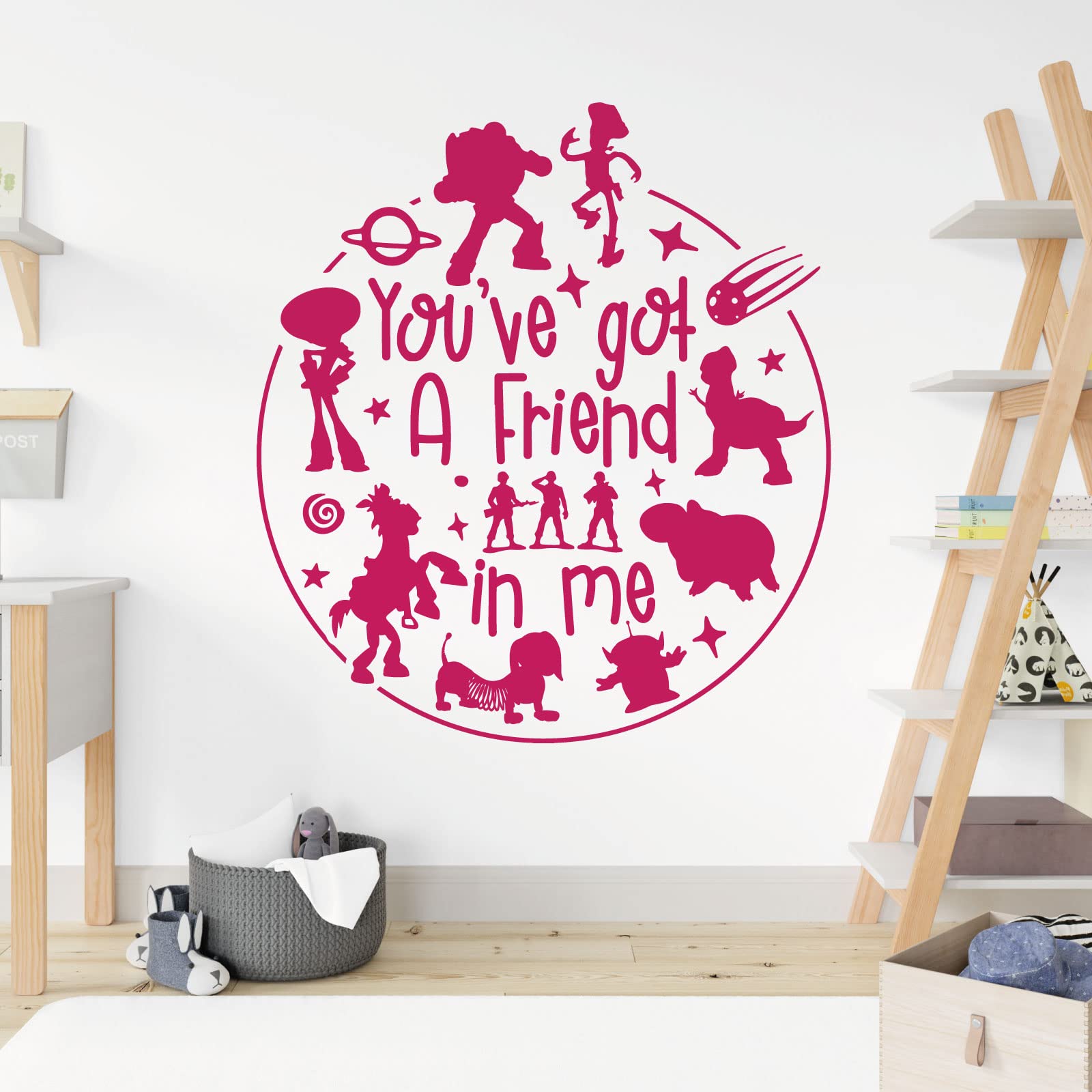 You've Got a Friend in Me - Story Inspired Children's Vinyl Wall Decal Sticker [Large] [Magenta]