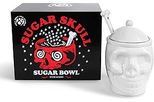 BELL BOOK AND CANDLE 12 Oz. Sugar Skull Sugar Bowl With Bone...