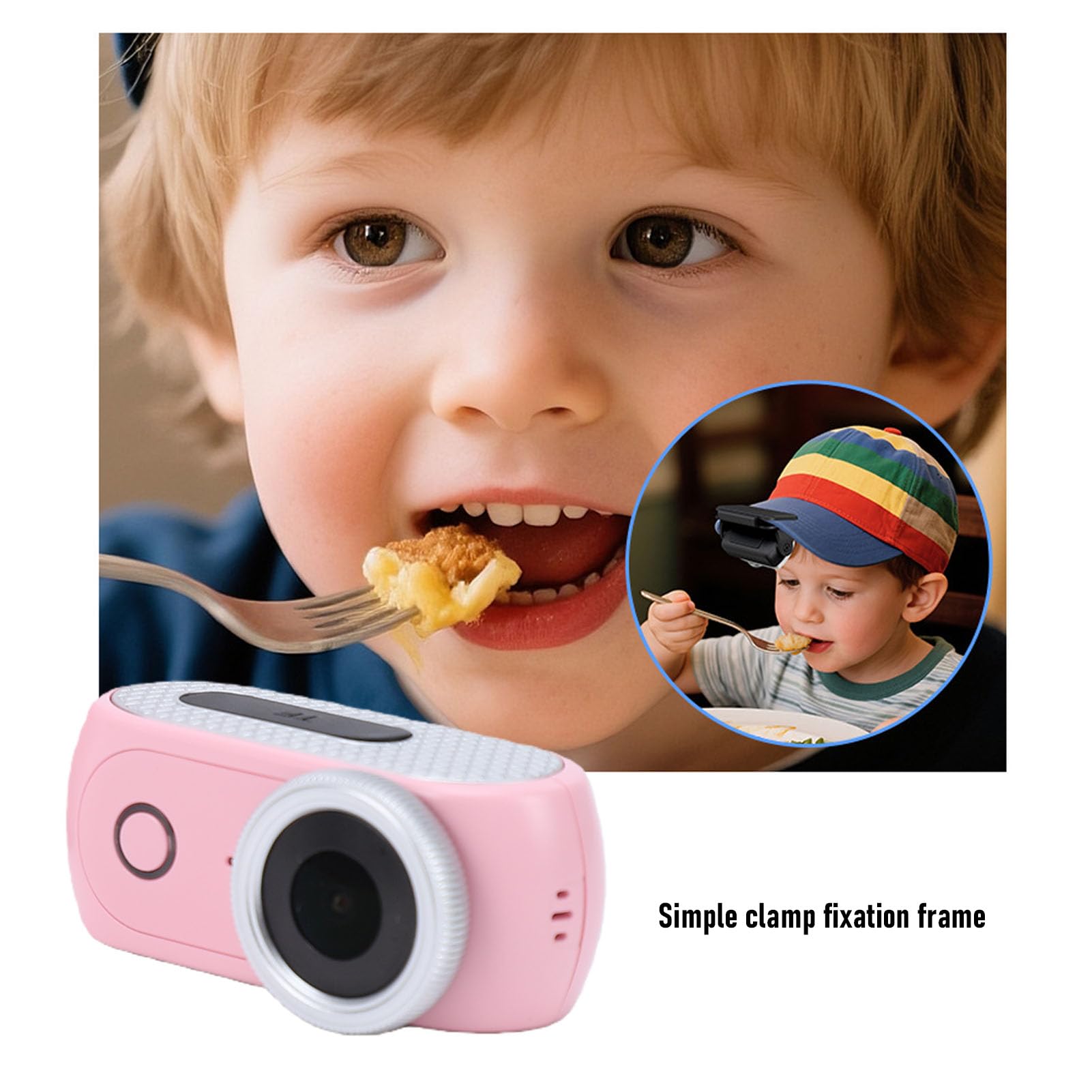 Action Camera 4K con Schermo Ribaltabile Magnetico, Mini Fotocamera Wireless da 48 MP per il Pollice per Vlogging, Fotocamera Sportiva a Doppia Batteria per Ciclismo, Sci, Viaggi, Videocamera