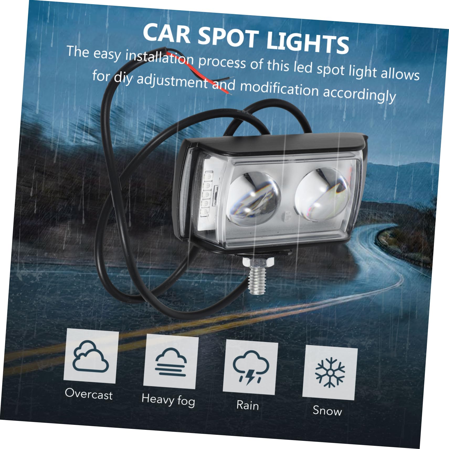 Gatuida 3paia Luce Led Quadrata Per Auto e Design Installazione Facile Illuminazione Potente Per Guida Notturna e Off-road