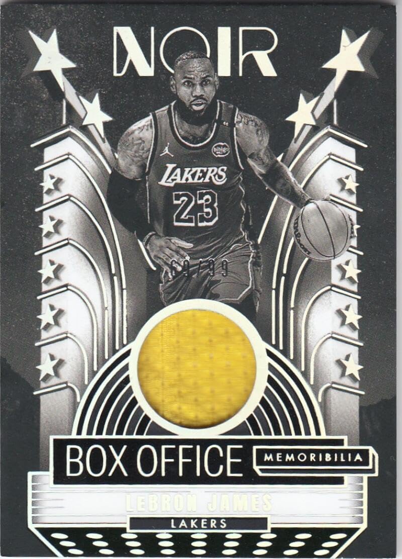 Basketball Trading Card 2024-25 Panini Noir Box Office Memorabilia #5 LeBron James EX++ Excellent++ MEM 69/99 Lakers