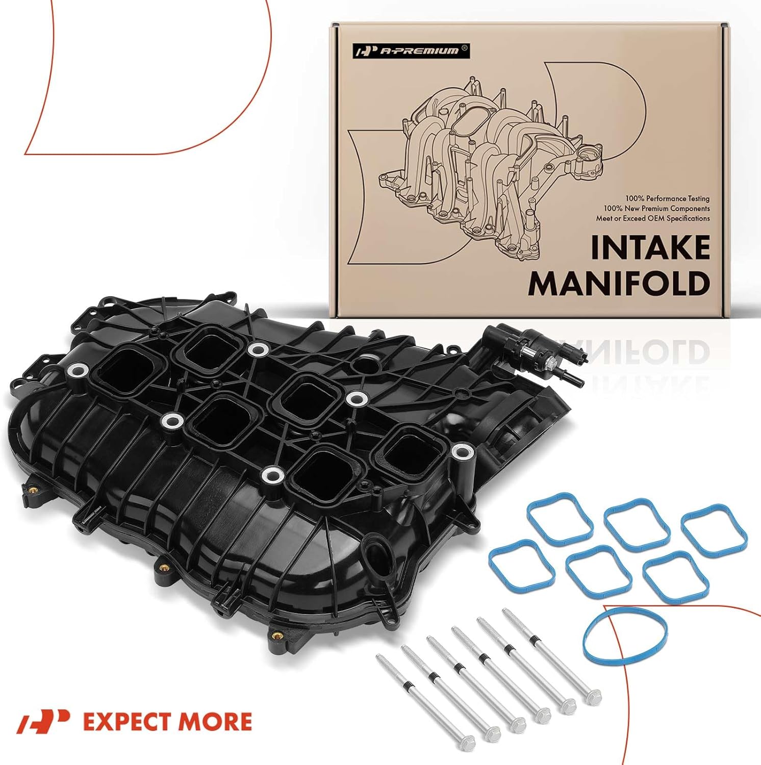 A-Premium Upper Intake Manifold Compatible with Chevy Equinox, Traverse, Impala, Colorado, Captiva Sport & GMC Terrain, Canyon, Acadia Limited & Buick Enclave, LaCrosse & Cadillac SRX, XTS & Saab 9-4X