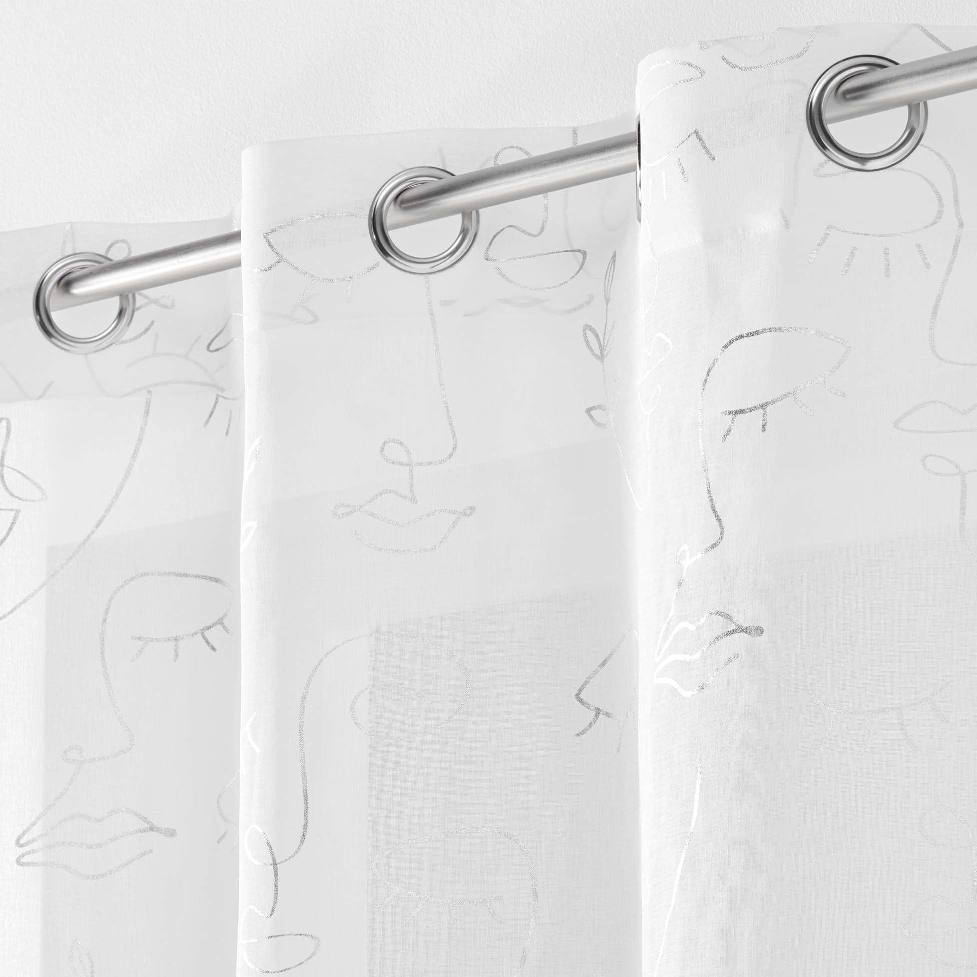 Douceur D'Intérieur Pannello Tendaggio Con Passanti Bianco 140x240 Cm – Morbido E Decorativo