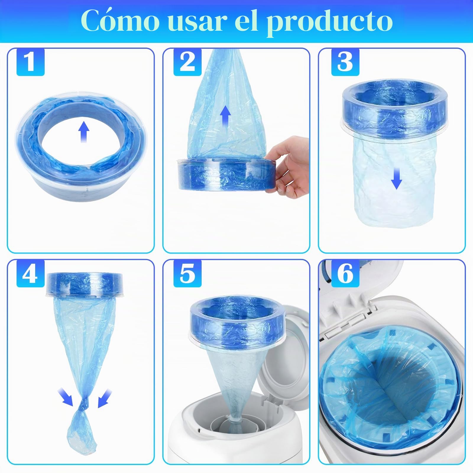 12 Piezas Recambios Contenedor de Pañales, 4.5M Bolsa de Relleno para Papelera Pañales Bebe, Anti-Olor Engrosada, Compatible con Angelcare, Tommee Tippee, LitterLocker