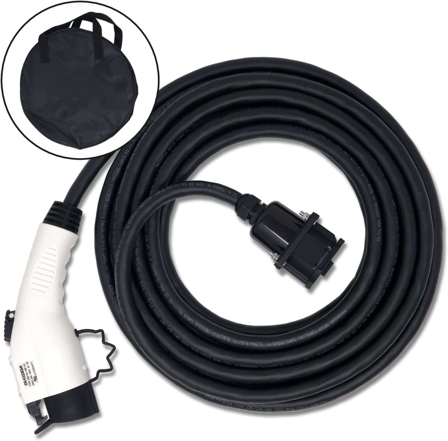 Inteset 30ft 40amp J1772 EV Extension Cord, Made in USA