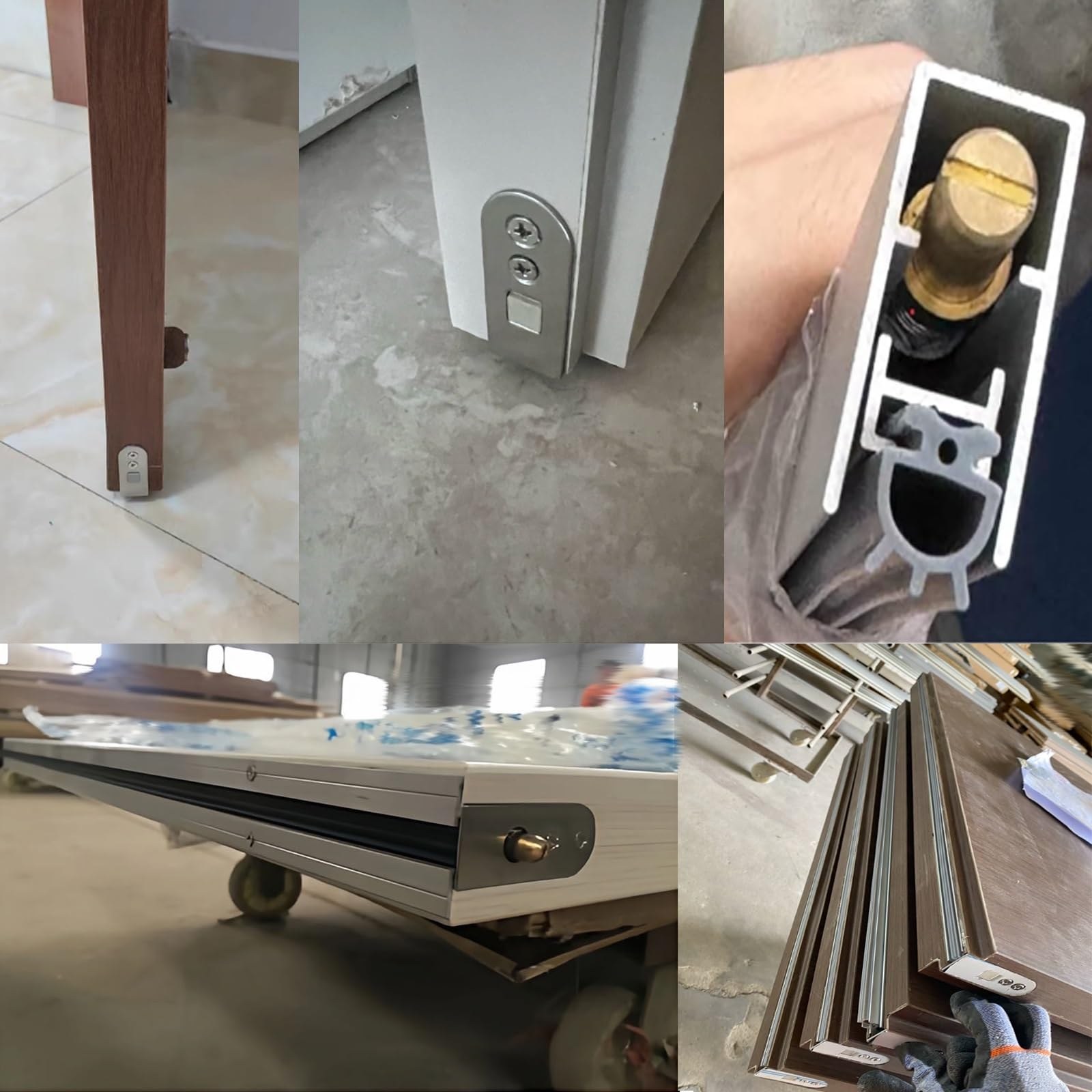 Automatyczna Uszczelka Drzwi Mosiężnym Spustem, Zamiatanie Dolnego | Aluminiowa Uszczelka Wpuszczana Do Drzwi Drewnianych, Dźwiękoszczelna I Wiatroszczelna (do Łazienki)(11 4/5 in(30cm))