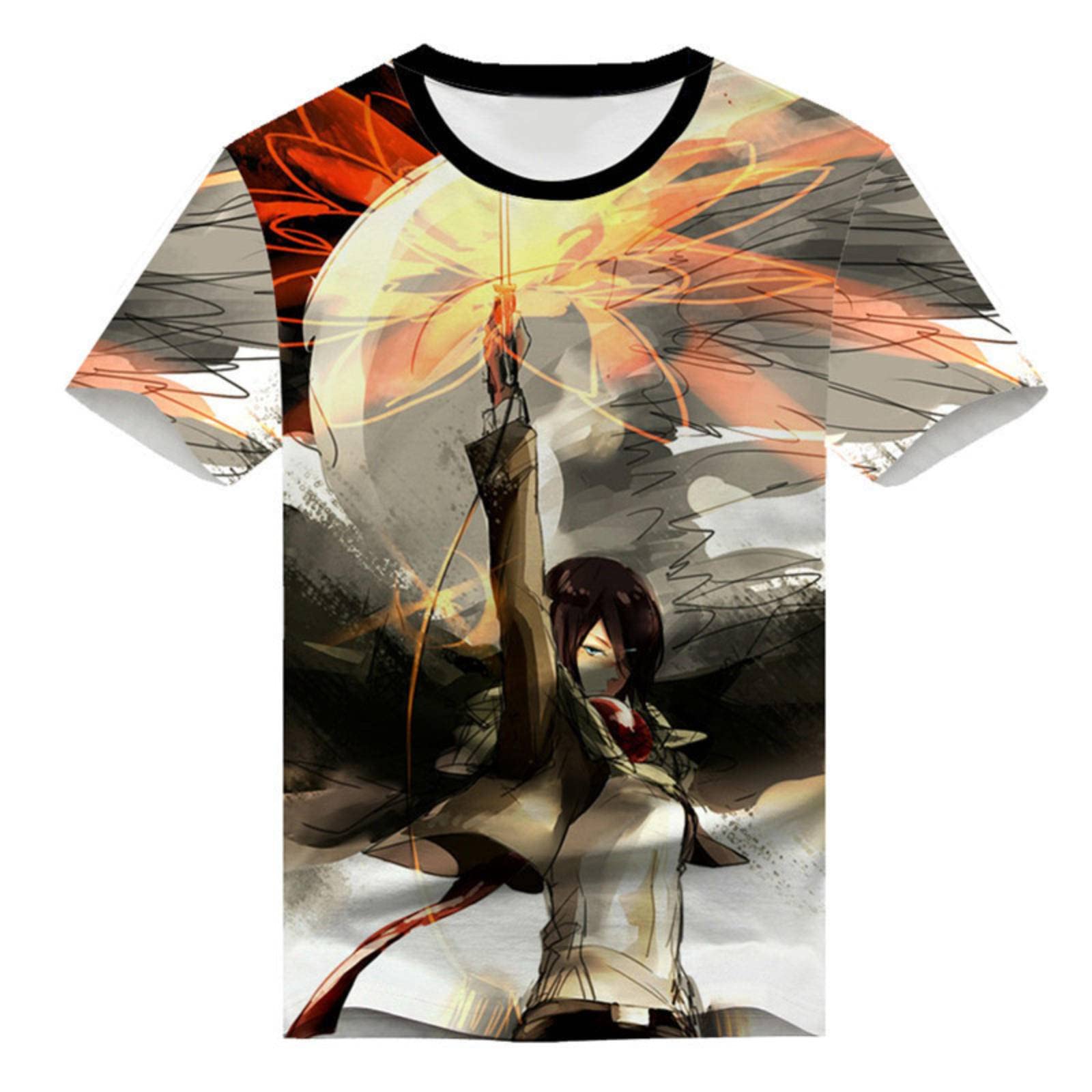 MBETA Attack On Titan T-Shirt For Mensï¼Œ Anime Character Clothesï¼ŒCosplay Fashion Midium Sleeve Tops