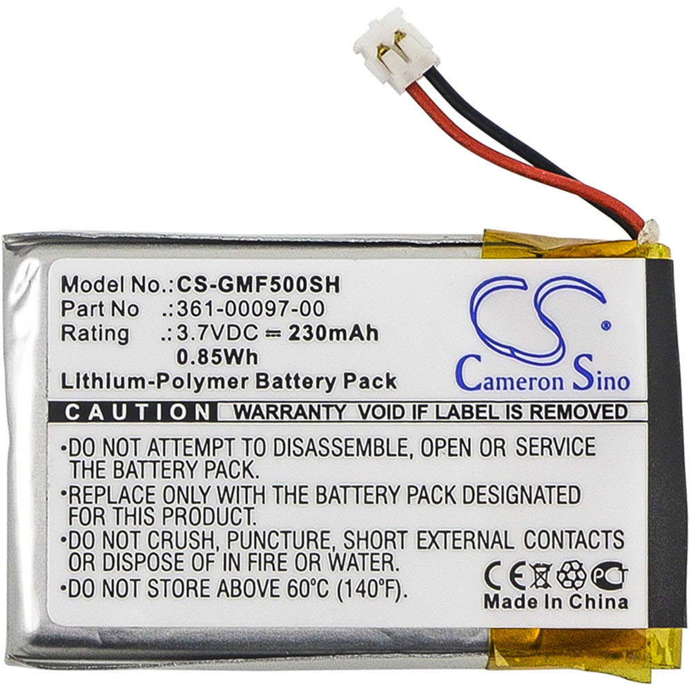 CS-GMF500SH Battery 230mAh compatible with [Garmin] Approach S60, Fenix 5, Forerunner 935 replaces 361-00097-00