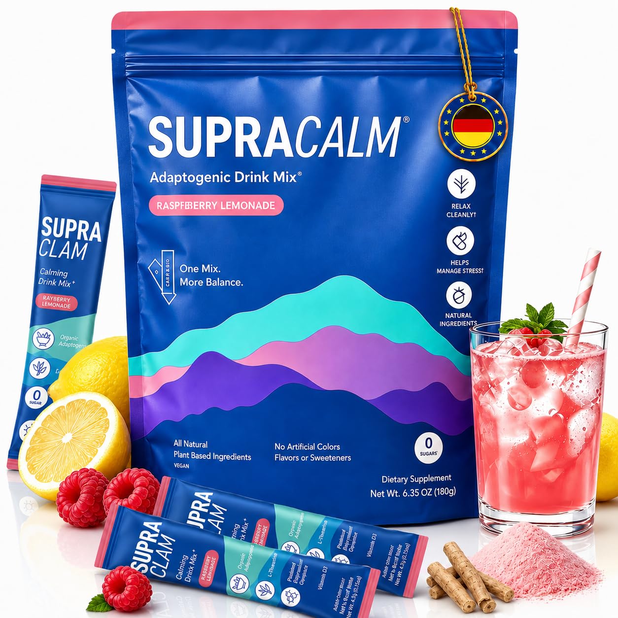 Jello 𝗖𝗼𝗿𝘁𝗶𝘀𝗼𝗹 𝗖𝗼𝗰𝗸𝘁𝗮𝗶𝗹 𝗣𝘂𝗹𝘃𝗲𝗿,2026 Cortisol Senken Pulver zum Abnehmen, 20 Stück Supercalm Cortisol Pulvers, schlafen, Konzentration, Entspannt Bleiben & Stress Reduzieren