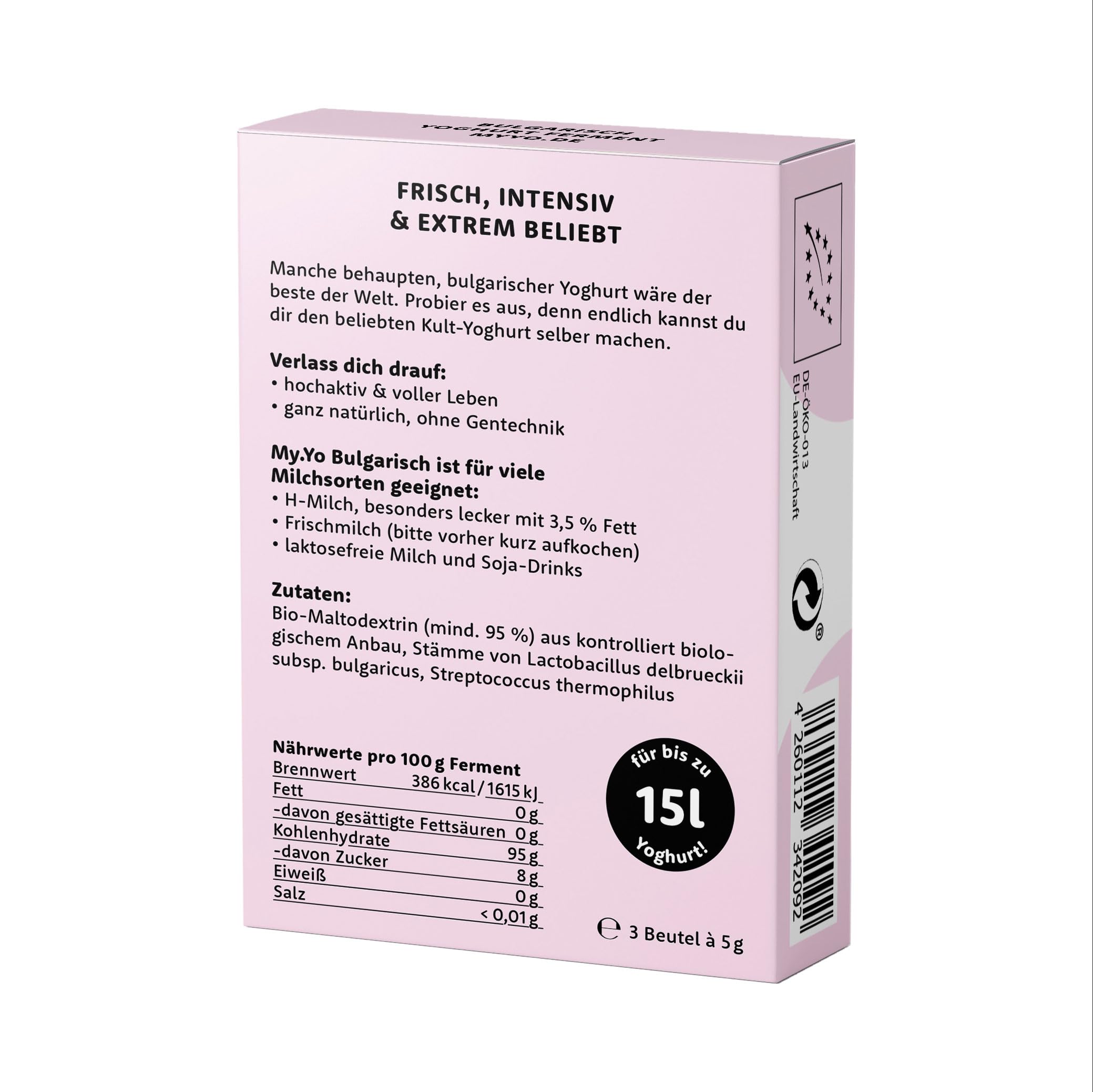 My.Yo - Bio Joghurtfermente, 4 Sorten à 3 Beutel, Kulturen für selbst gemachten Joghurt