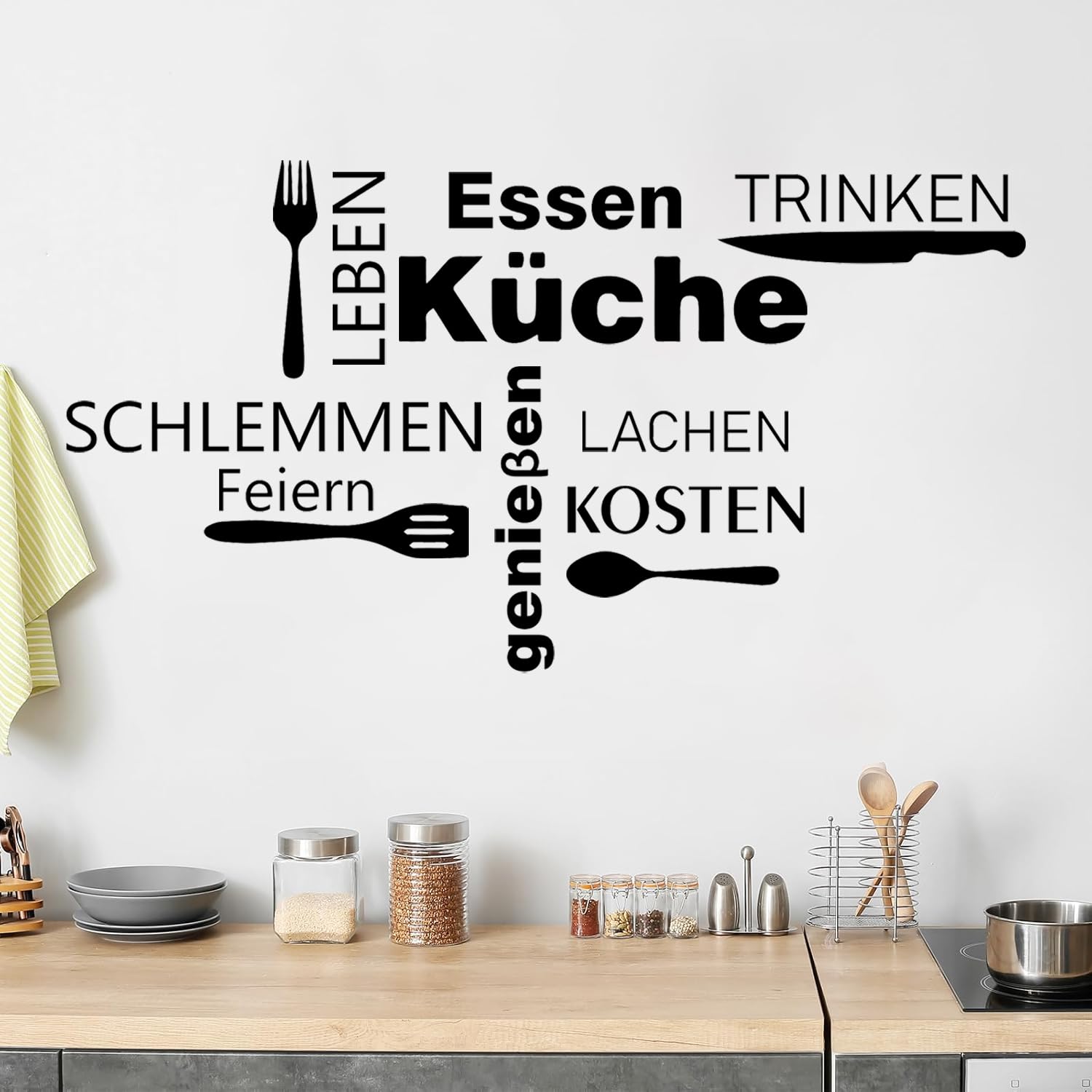 HPNIUB Wandtattoo nimm dir Zeit für die schönen Momente wandtattoo wohnzimmer Sprüche zitate Wandsticker Flur und Diele (I, I)