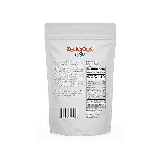 Miniatura 4 de Higos secos turcos, comida zeliciosa, bolsa a granel de 40 onzas, tierna y jugosa, sin azúcares añadidos, azufres ni conservantes