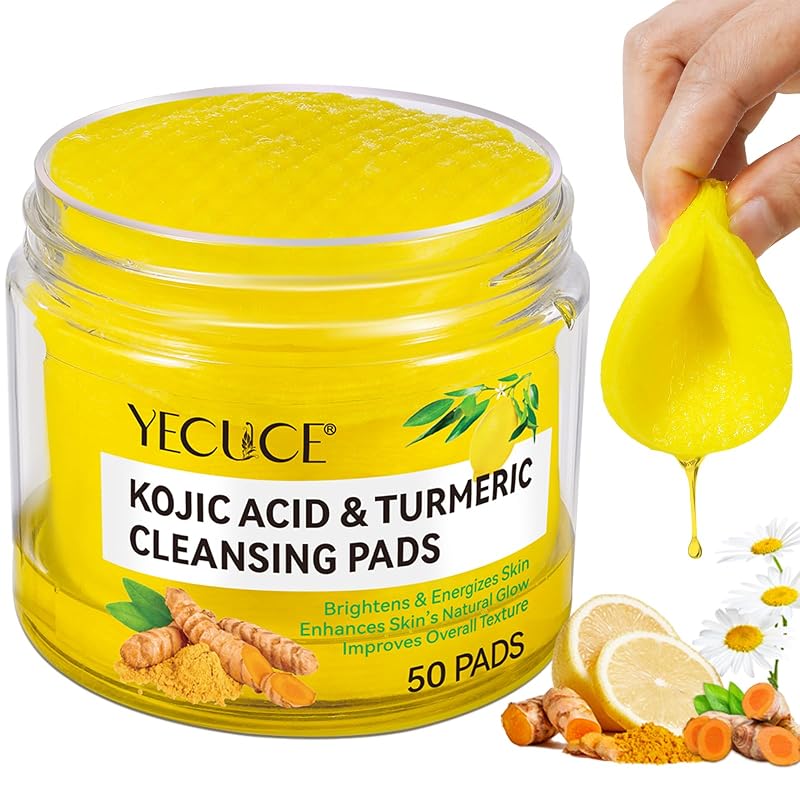 Discos de limpeza NIFEISHI com cúrcuma, ácido kójico e vitamina C, 50 unidades