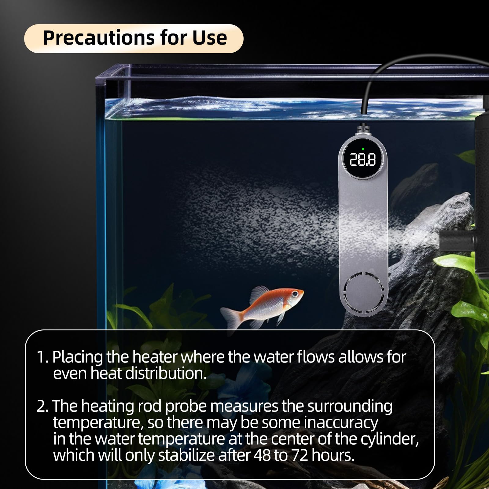 UPETTOOLS Chauffage submersible pour aquarium