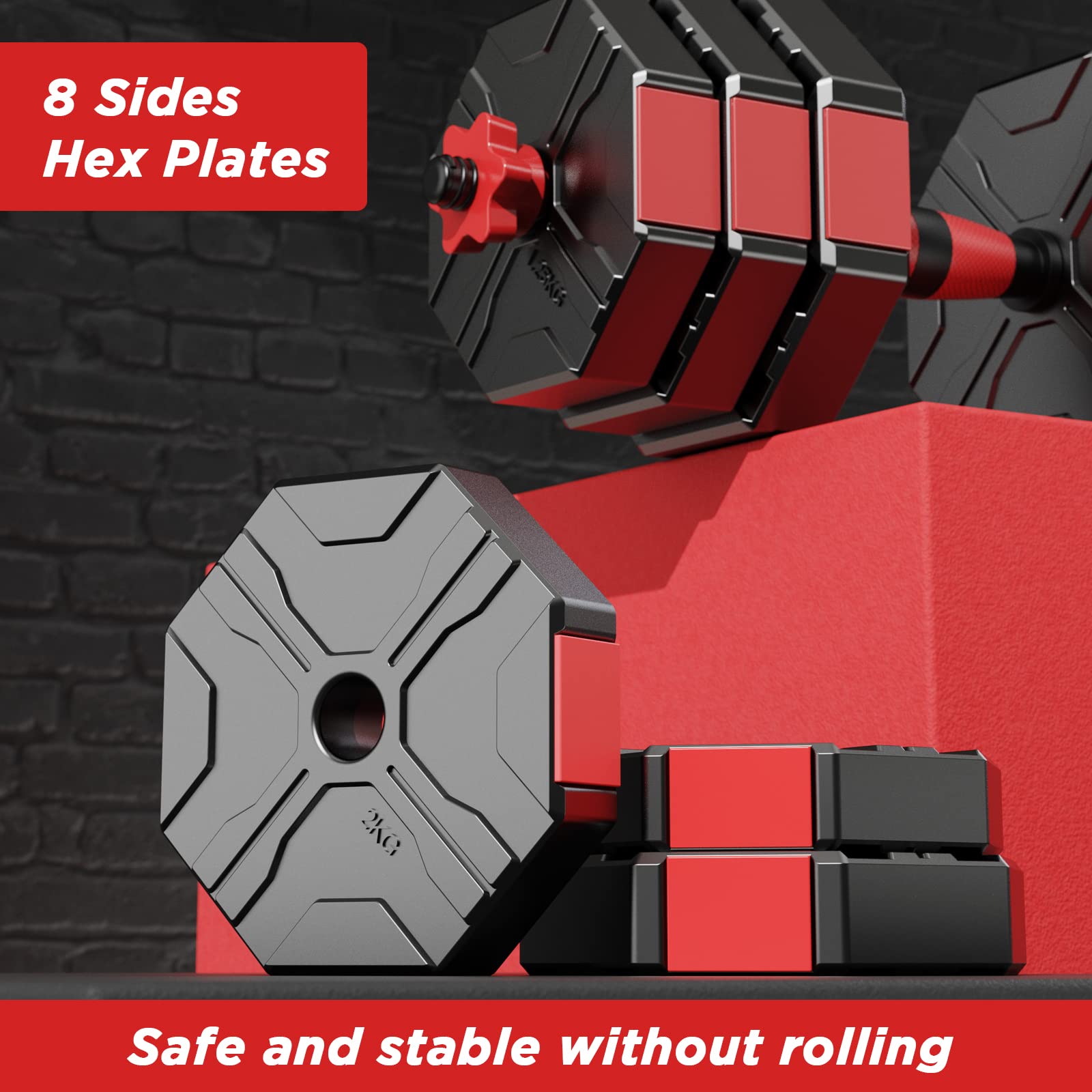 15/mo - Finance 4-in-1 Adjustable Dumbbell Set – Octagonal Anti-Roll Design, Non-Slip Grip, Versatile Weights With Barbell, Kettlebell, Push-Up Options – Home Gym Fitness Equipment For Men & Women