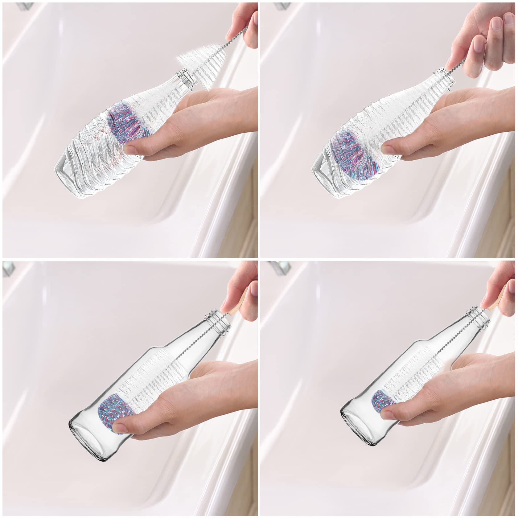 3-teiliges Flaschenbürsten Set - Kratzfrei Reinigen Für Babyflaschen & Mehr