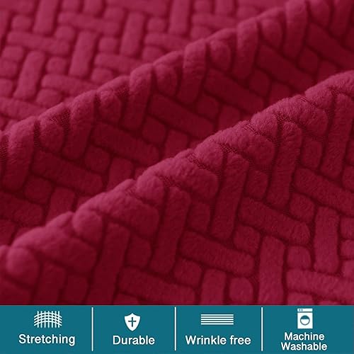 Miniatura 7 de HFCNMY Fundas para taburetes de bar, paquete de 4 fundas elásticas para taburetes de bar con respaldo, fundas de taburete de bar de jacquard con