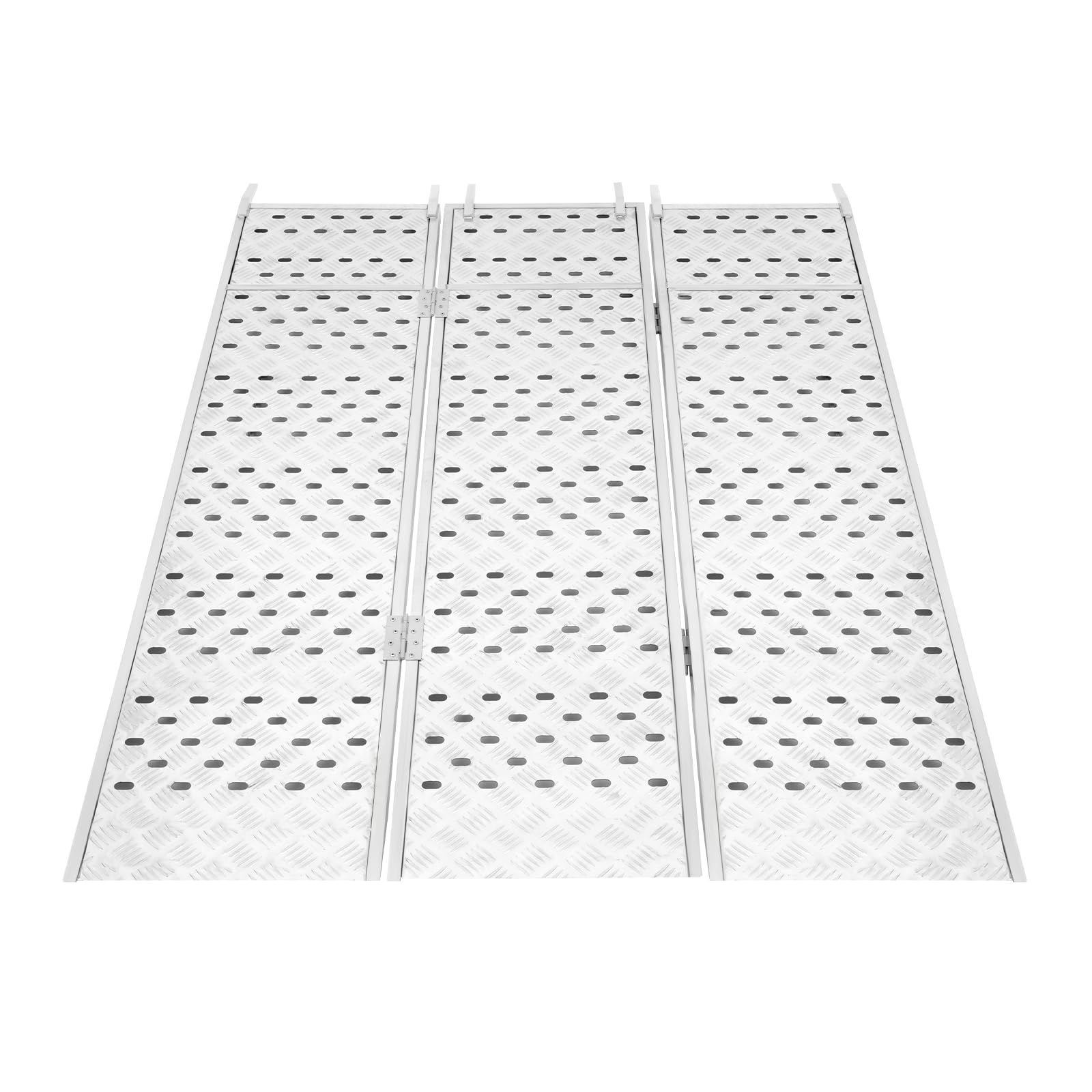 XEJMEOO 77" Aluminum Loading Ramps for Pickup Trucks, Heavy Duty Folding Loading Ramps Foldable Loading Ramps for Pickup Trucks 1500lb Capacity for