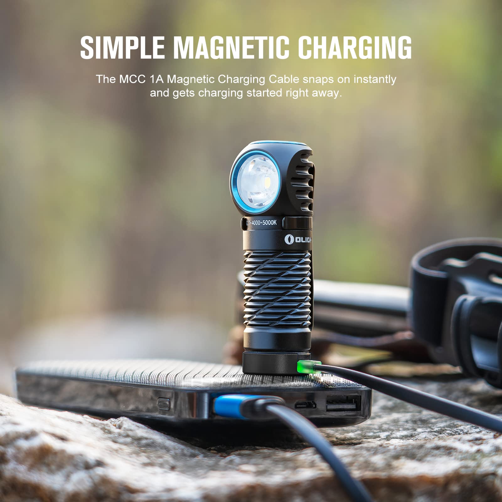 OLIGHT Perun 2 mini Lampada Frontale LED 1100 Lumen Torcia Elettrica Ricaricabile 5 Livelli di luminosità, Regolabile a 180° per Corsa, Jogging, Campeggio, le segnalazioni di emergenza (Nero NW)