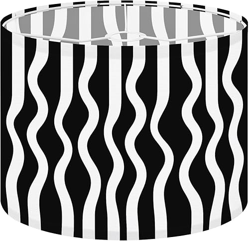 Vista 16 de Lamp Shades Set of 2 Vintage solar boho style Retro 70s style wall sunrise rainbow Minimal Drum lampshades for Floor Lamps Table Lamps Pendant Light