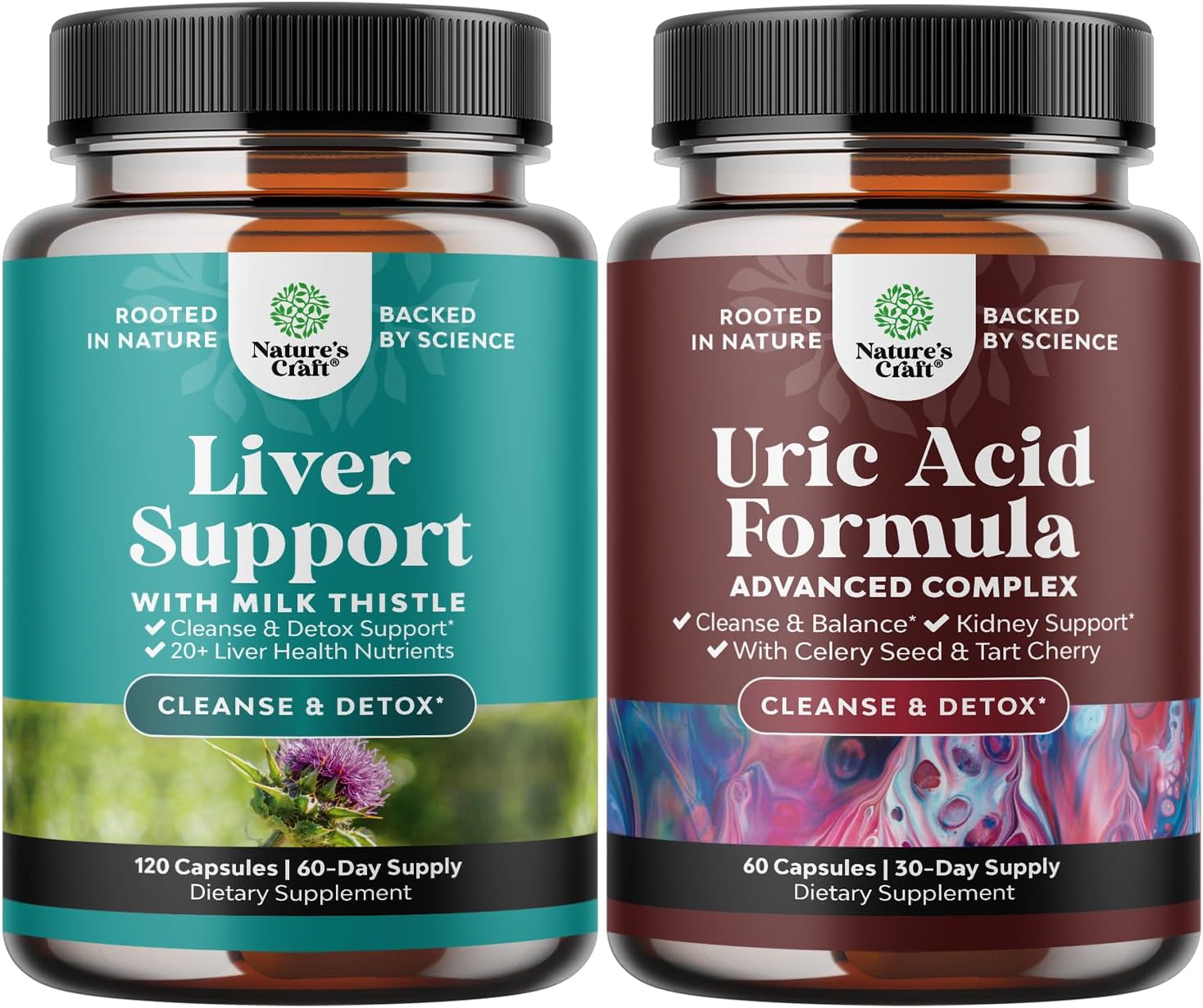 Bundle of Liver Cleanse Detox & Repair Formula with Milk Thistle Dandelion Root