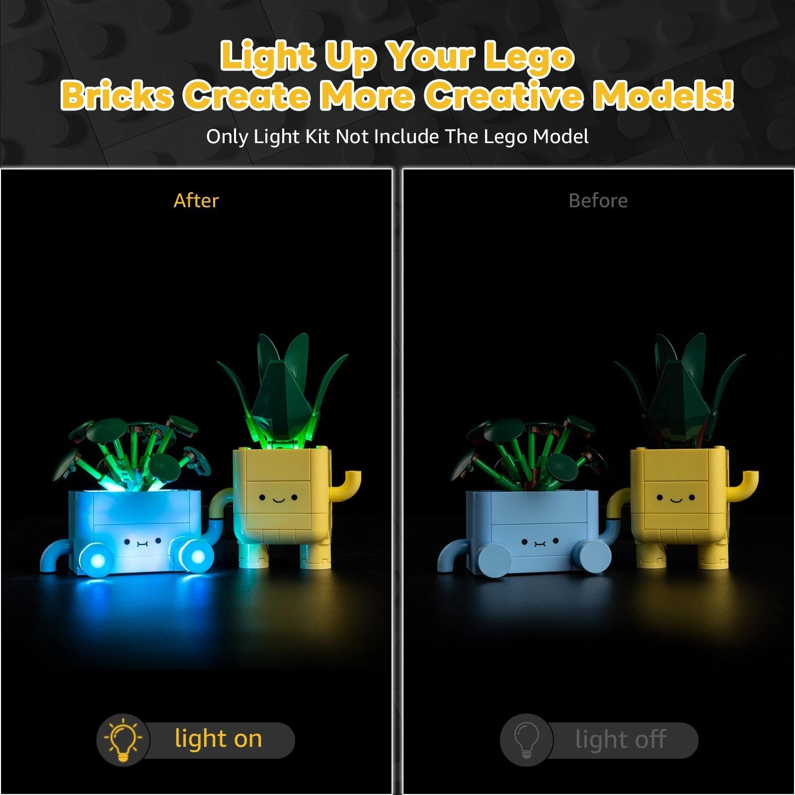 Kyglaring LED Lighting Kit Compatible with Lego Botanicals Happy Plants 10349 Building Blocks - Image 3