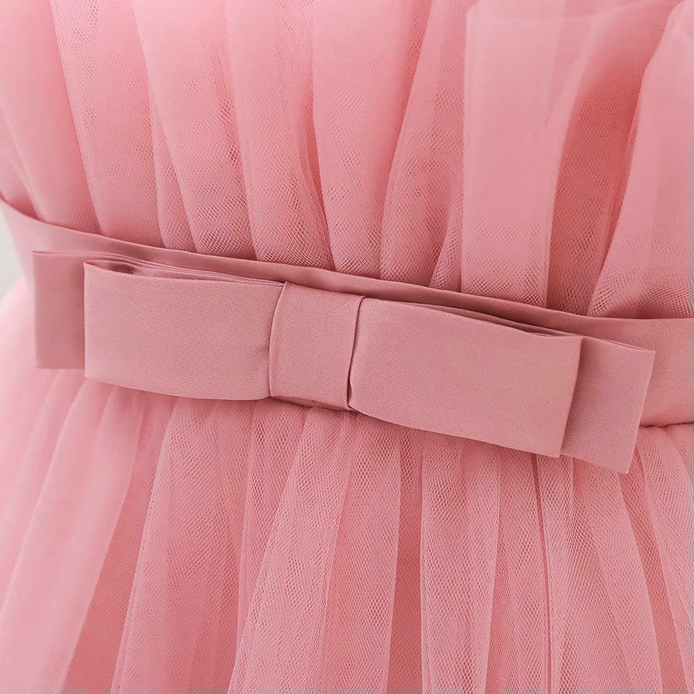 SYJYM Vestido de Fiesta con Volantes para niñas pequeñas, Elegante y Esponjoso, de Noche, de Princesa, para cumpleaños, para niñas, Boda, Disfraz Infantil