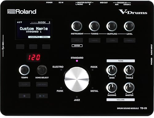 Roland TD-25 - Módulo de tambor electrónico con sonido Pro-Level, color negro
