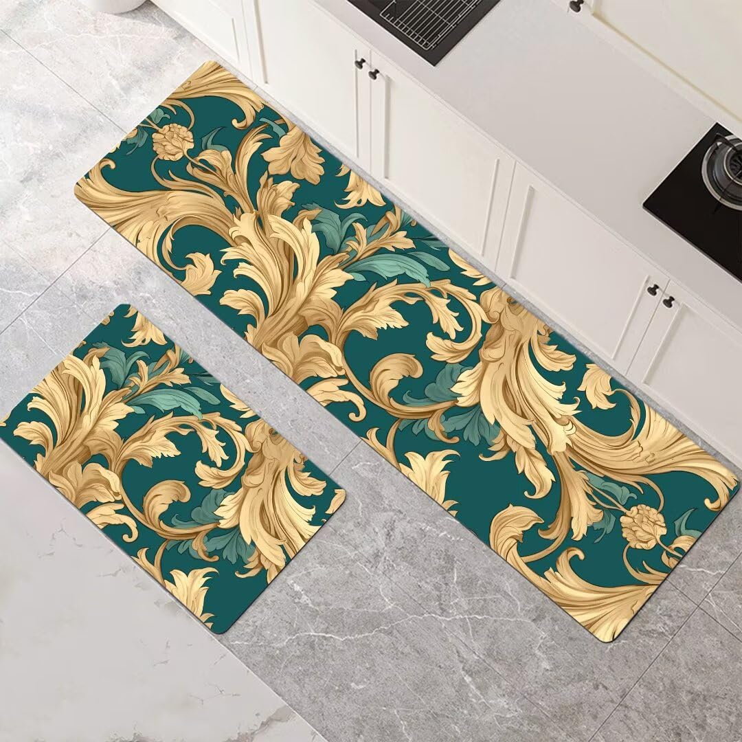 Alfombras de cocina lavables y súper absorbentes con diseño de mandala antideslizante