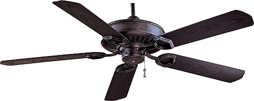 Minka-Aire F589-HT Sundowner - Ventilador de techo con cadena de tracción para exteriores de 54 pulgadas en acabado Heritage