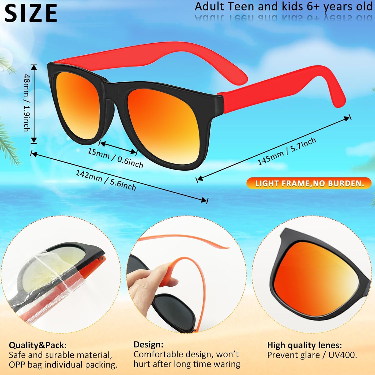 64/120 PCS Sunglasses Party Favors Bulk,Neon Sunglasses with UV Protection for Adults Kids Boys Girls Pool Beaach - Image 3