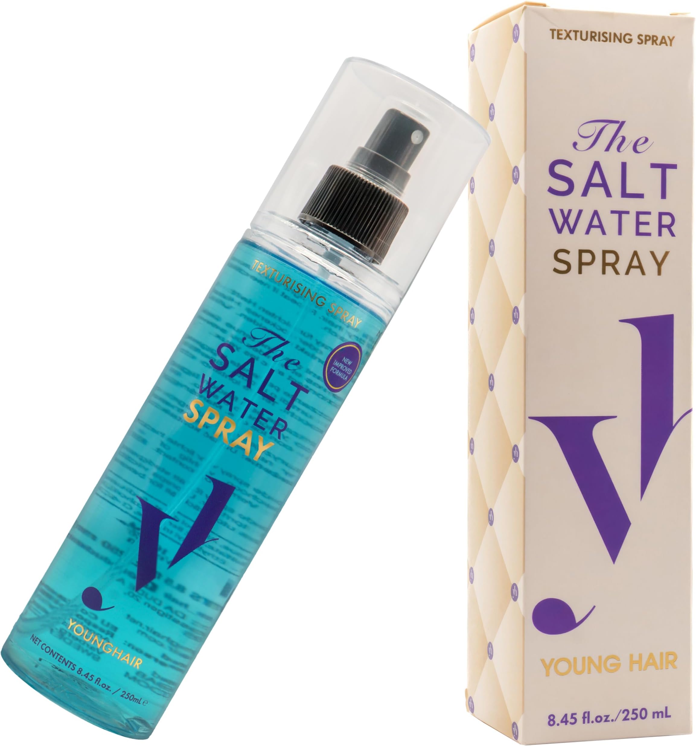 – YoungHair The Sea Salt Spray 250ml – Beach Waves & Volume for Men & Women, Matte Finish, Fresh Scent, Pre-Styler for Textured Hair