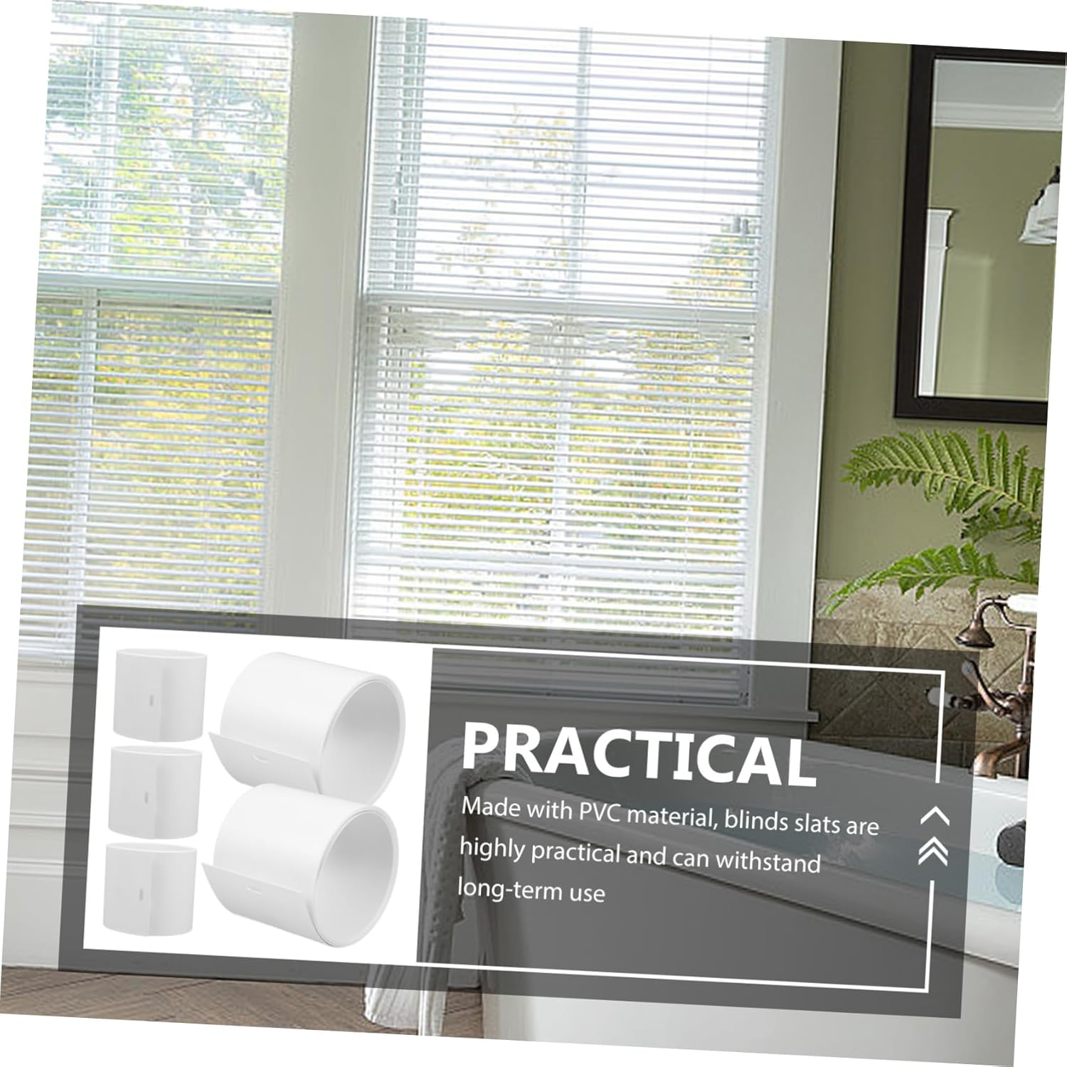 5pcs Replacement Blind Slats Fits Vertical Blinds Slats for Sliding Door Window Repair Kit