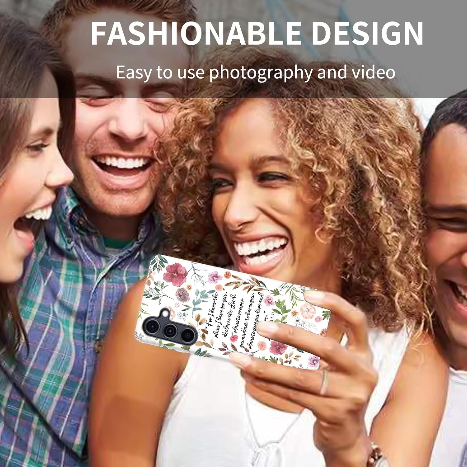 Compatible for Samsung Galaxy S25 FE 5G Case,Individualized and Distinctive Double Layer Protection Shockproof Phone Cover for Women Men Girl Boy,Bible Verses Floral Inspirational image 4